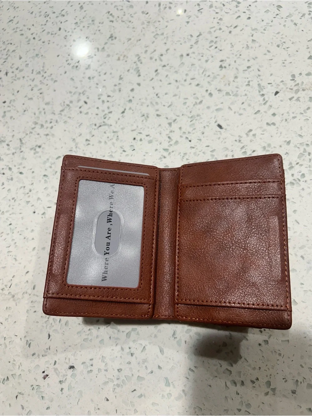 Brown Leather Card Holder Wallet for Men